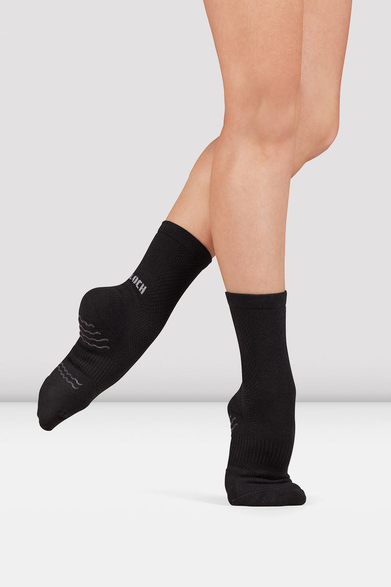 【人気商品】 Blochsox US Dance BLOCH – Black Sock, Dance Length Crew Clothing