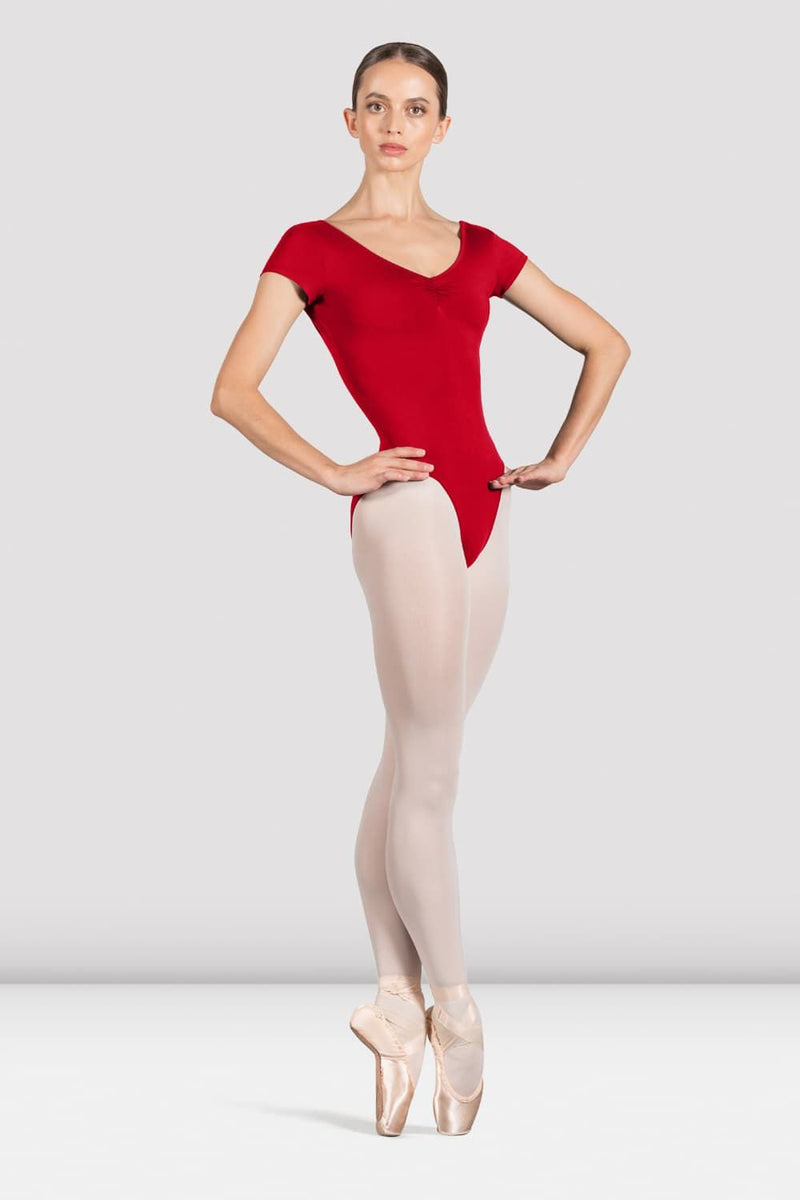 Ladies Penny Cap Sleeve Leotard, Red BLOCH Dance US