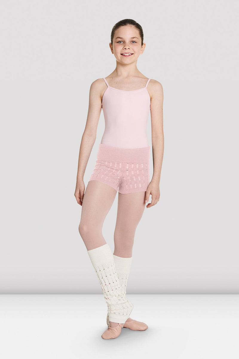 Pink knit shorts sales