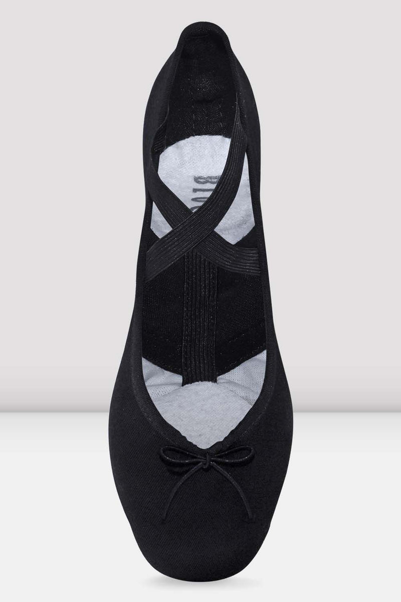 Mens Perfectus Canvas Ballet Shoes, Black BLOCH Dance US