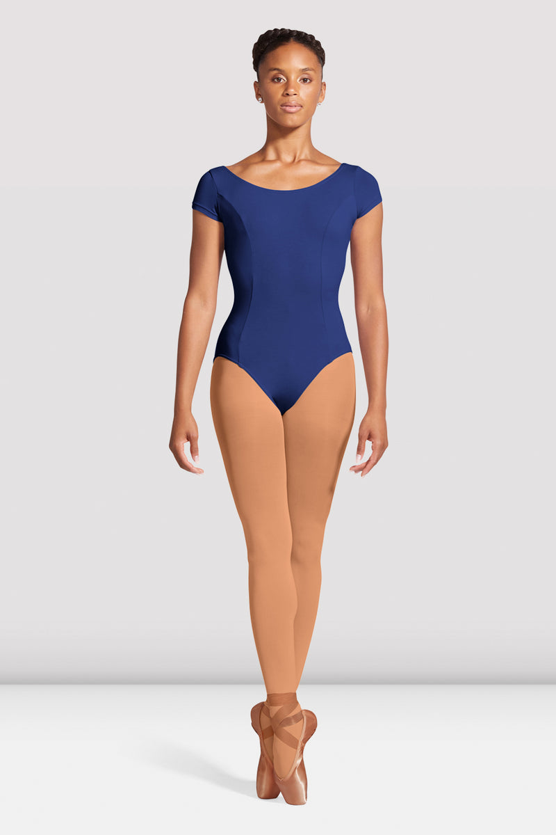 Ladies Mirella Cap Sleeve Princess Seam Leotard, Royal Blue