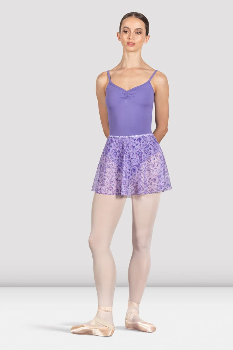 Ladies Floral Printed Skirt, Purple