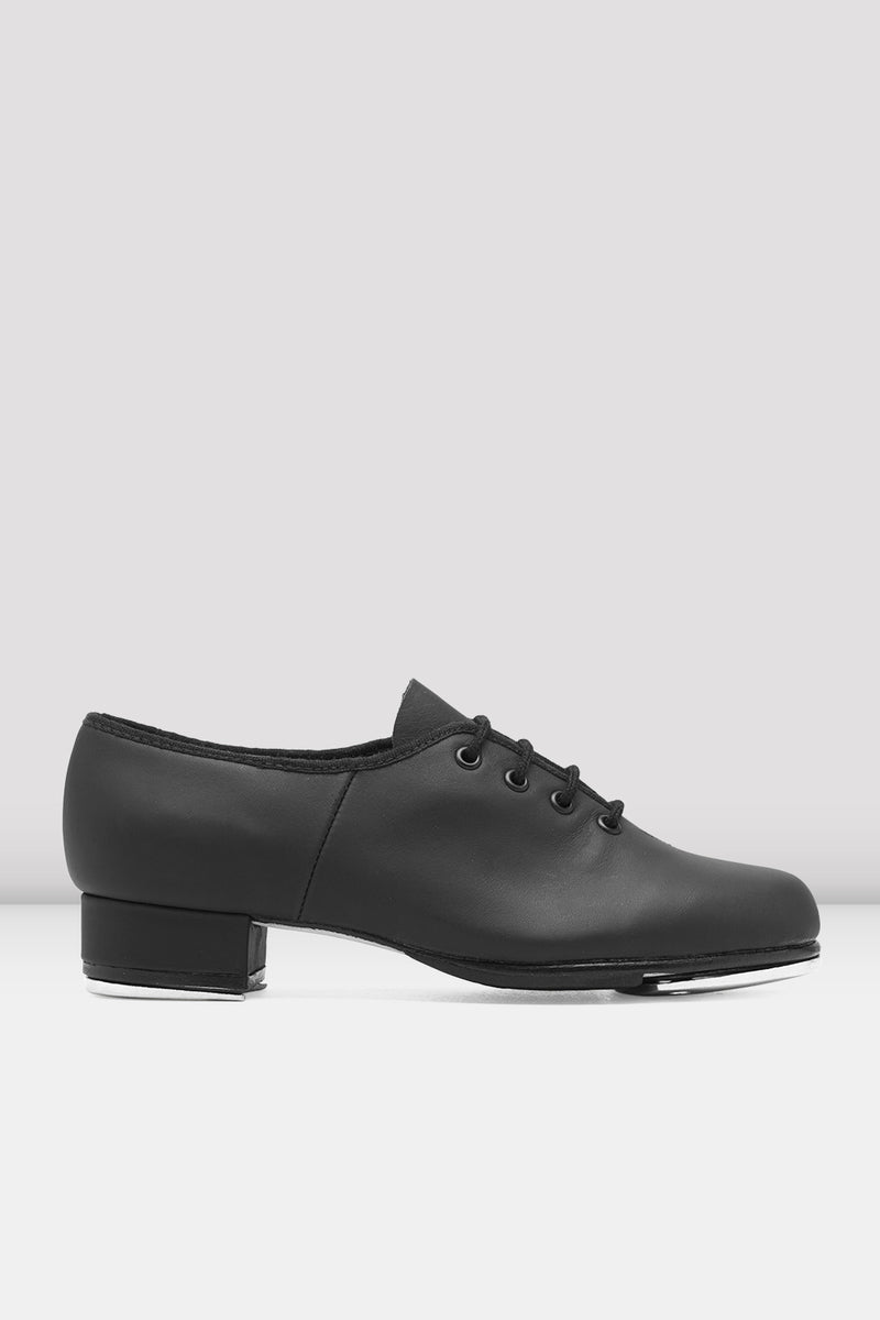 Childrens Jazz Tap Leather Tap Shoes, Black