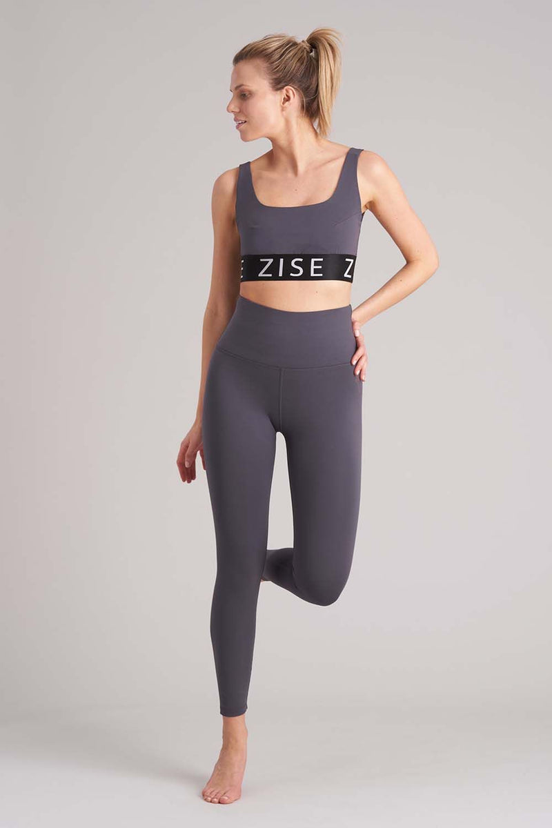 Zise Gigi Wide Band Crop Top , Charcoal