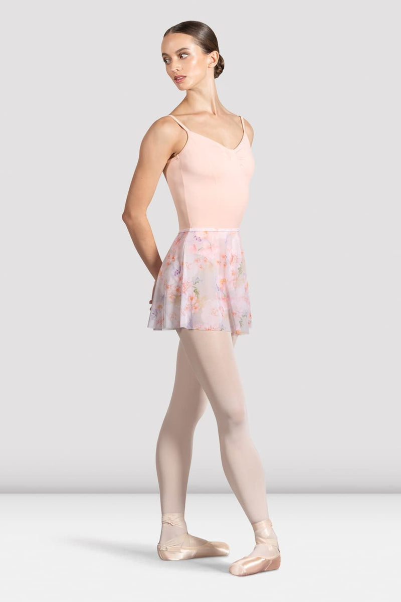 Ladies Floral Printed Skirt, Light Pink