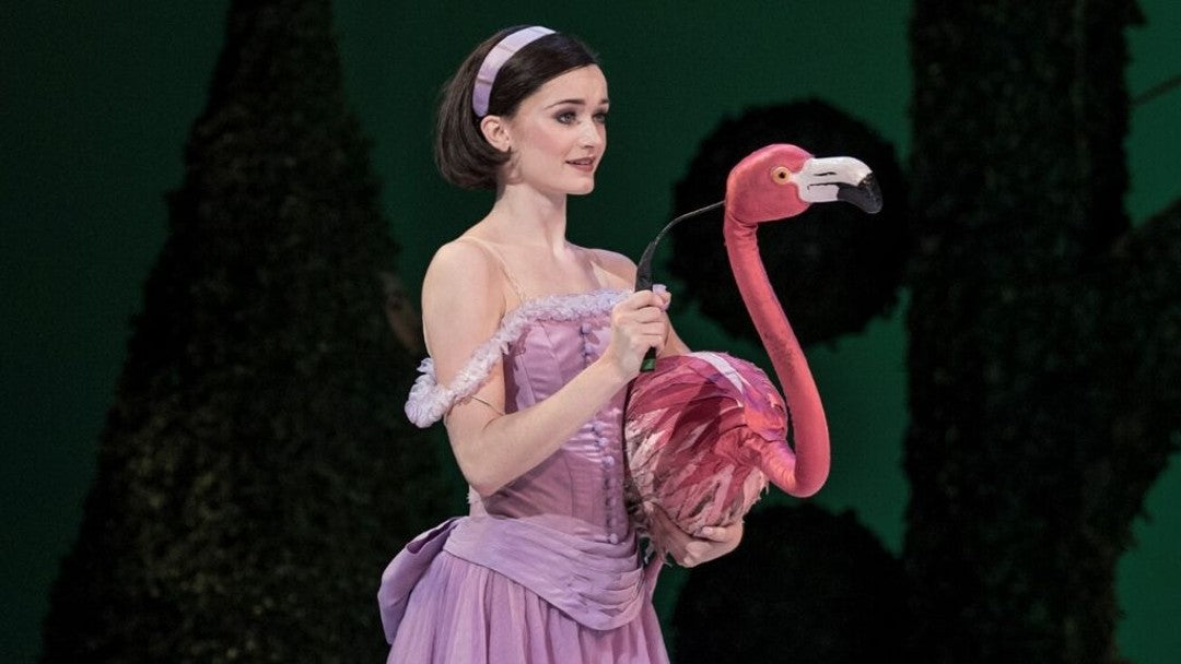 Ballet dancer Anna O'Sullivan dancing in a performance on stage