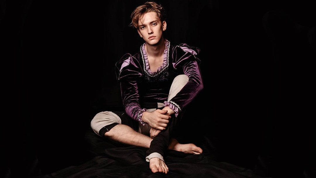 Global guest artist and BLOCH Ambassador Julian Mackay wearing performance costume