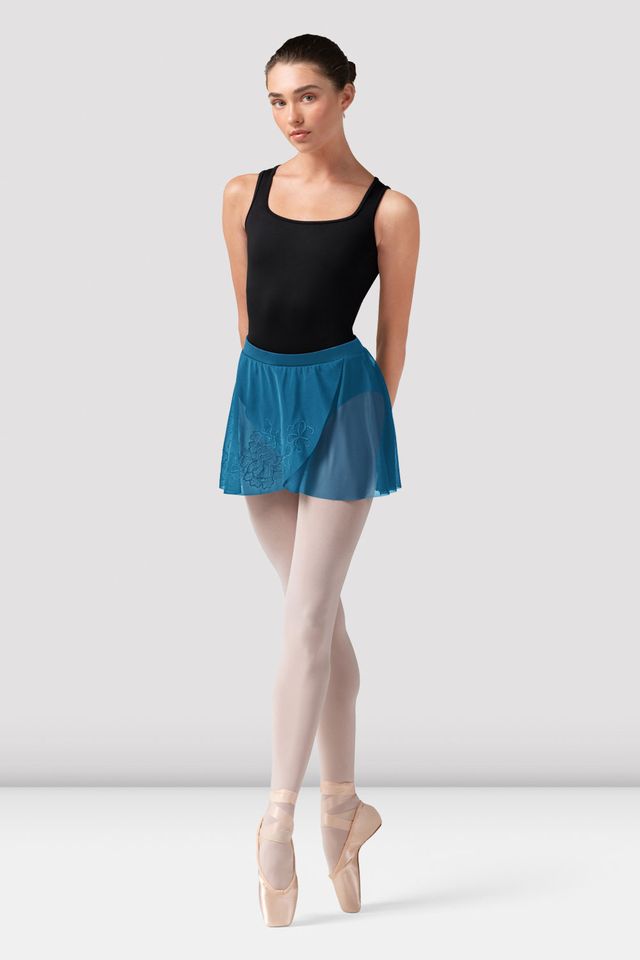 Ladies Zoe Floral Mesh Skirt - BLOCH US