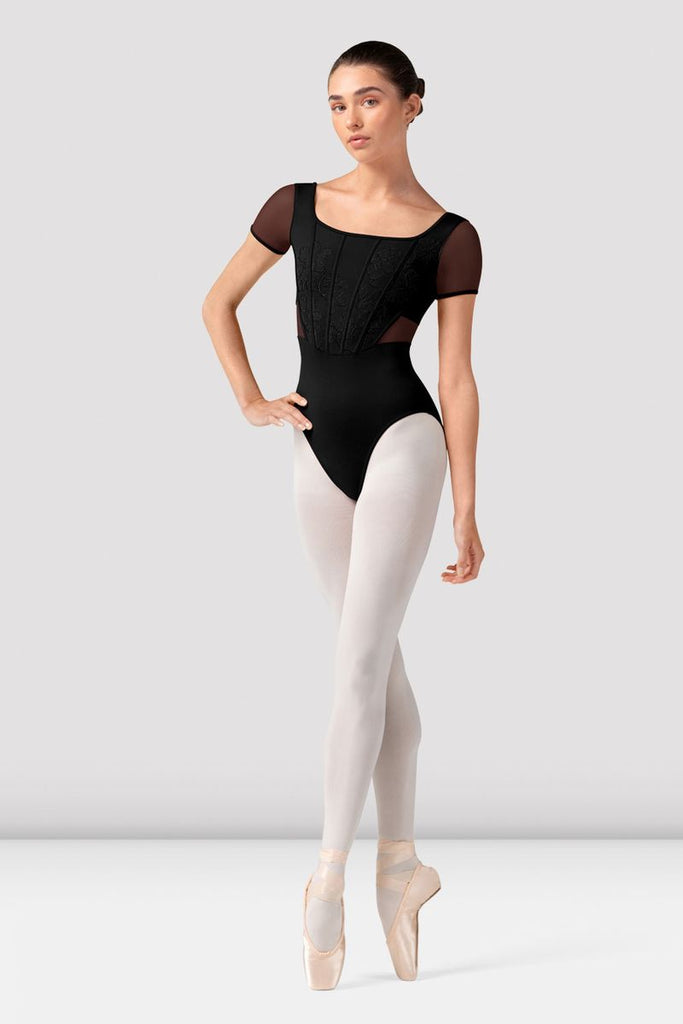 Ladies Olivia Floral Cap Sleeve Leotard - BLOCH US