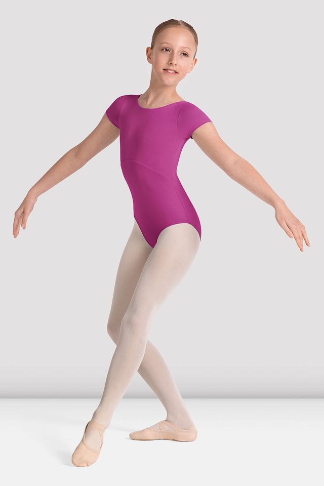 Girls Mirella Kaleidoscope Plain Boat Neck Leotard - BLOCH US