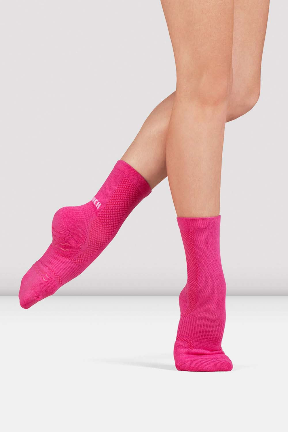 Blochsox Crew Length Dance Sock, Pink BLOCH Dance US Blochsox Crew Length Dance Sock, Pink BLOCH Dance US