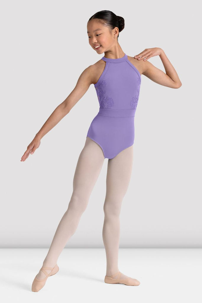 Girls Kiki Floral Halterneck Leotard - BLOCH US