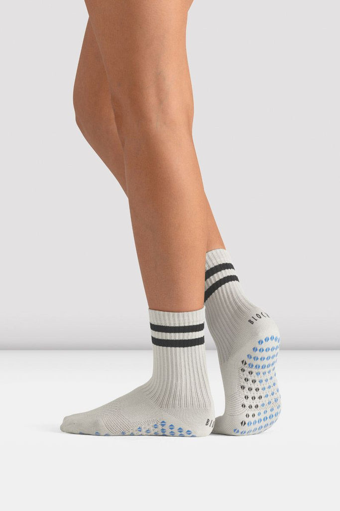 Bloch Grey CoreGrip Pro Pilates Socks with grip