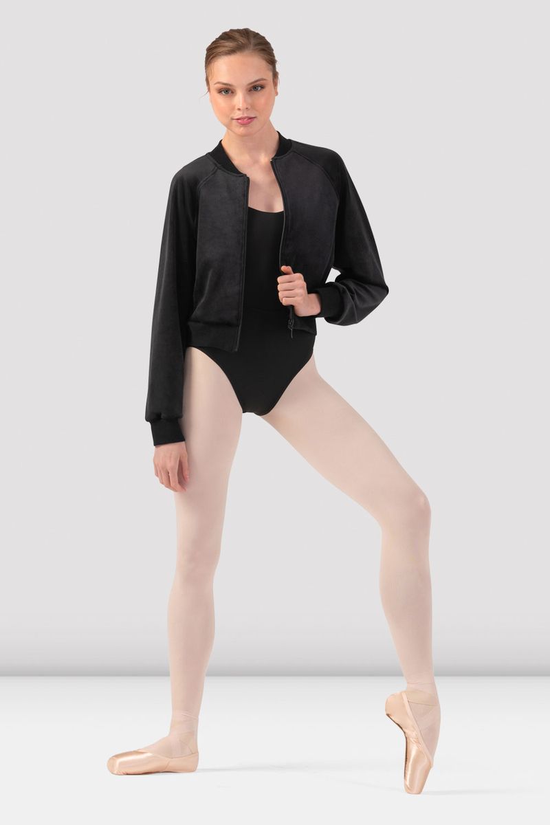 Ladies Amanda Velvet Bomber Jacket , Black – BLOCH Dance US