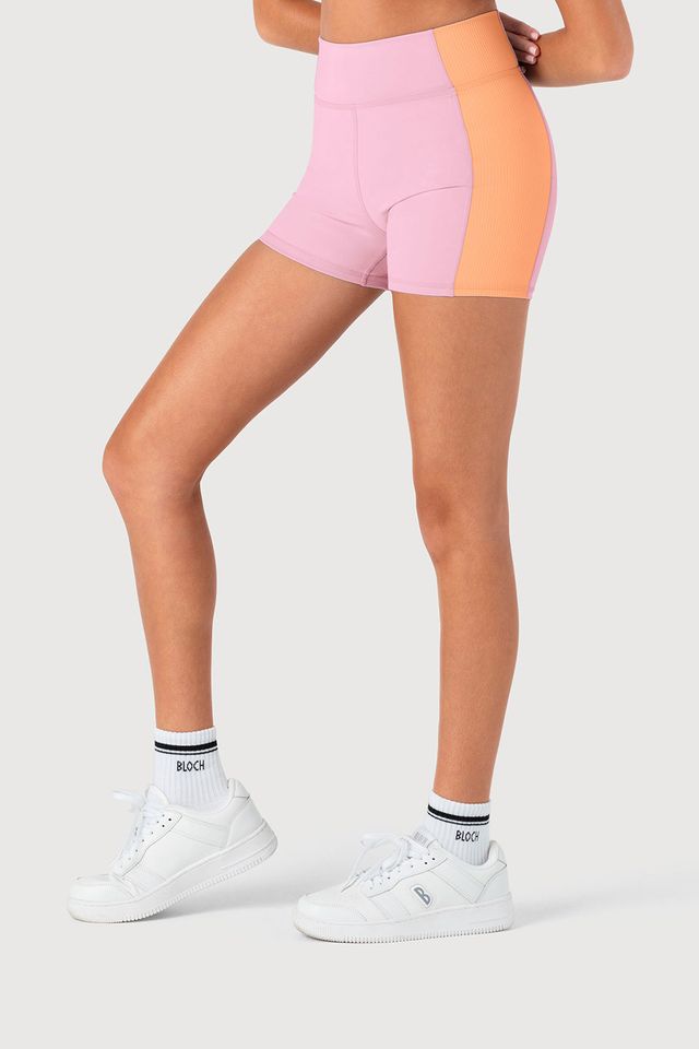Girls Arch Contrast Rib Short, Pink – BLOCH Dance US