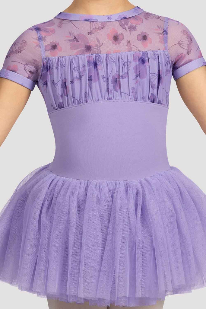 Girls Belle Floral Cap Sleeve Tutu Dress - BLOCH US