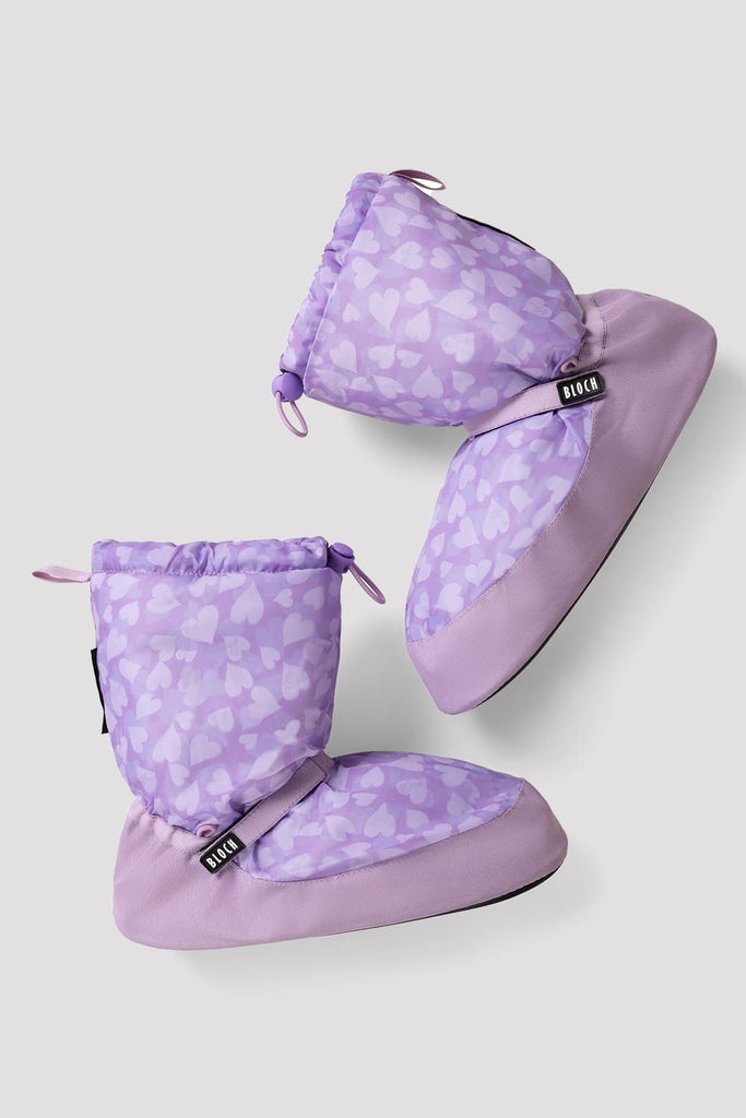 Adult Confetti Hearts Print Warm Up Booties - BLOCH US