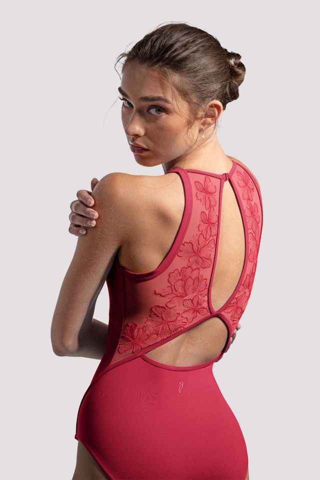 Tween Iris Floral Halterneck Leotard - BLOCH US