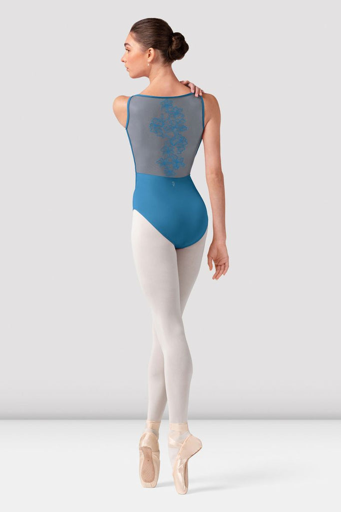 Ladies Emma Floral Boat Neck Leotard - BLOCH US