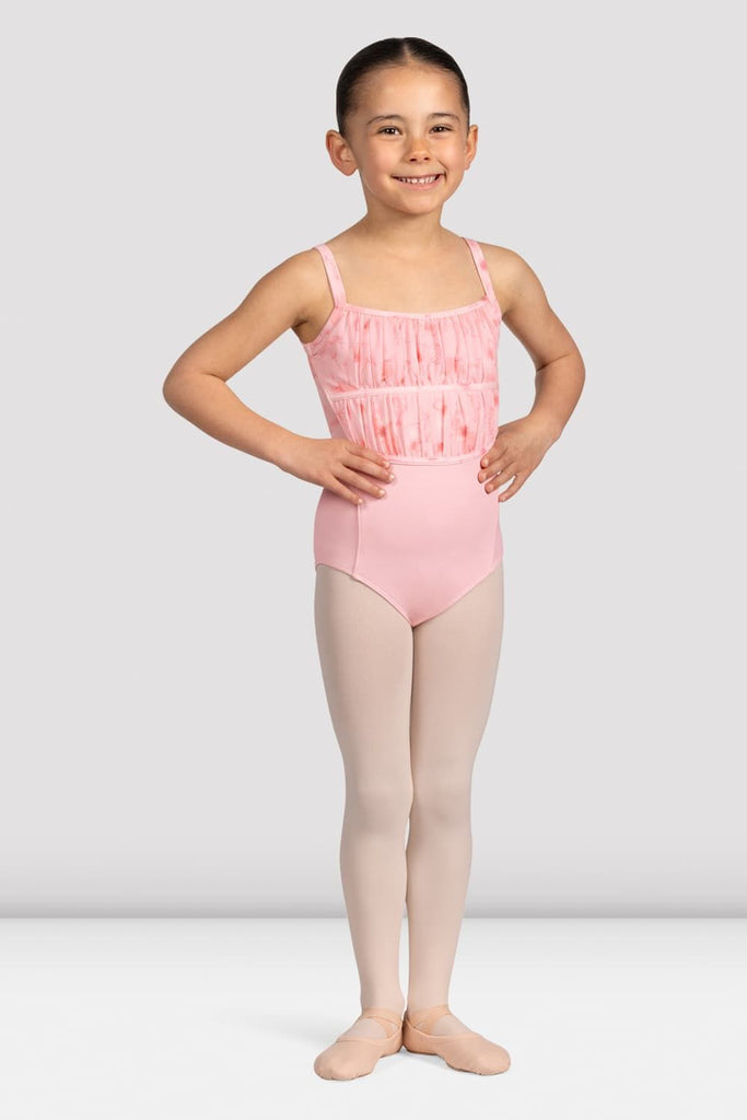 Girls Brooke Floral Mesh Back Leotard - BLOCH US