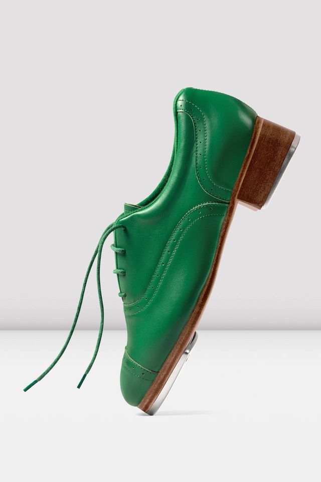 BLOCH Ladies Jason Samuels Smith Smooth Leather Tap Shoes, Emerald Smooth Leather, Size: 4 BLOCH Ladies Jason Samuels Smith Smooth Leather Tap Shoes, Emerald Smooth Leather, Size: 4
