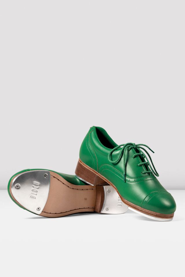 BLOCH Ladies Jason Samuels Smith Smooth Leather Tap Shoes, Emerald Smooth Leather, Size: 4 BLOCH Ladies Jason Samuels Smith Smooth Leather Tap Shoes, Emerald Smooth Leather, Size: 4