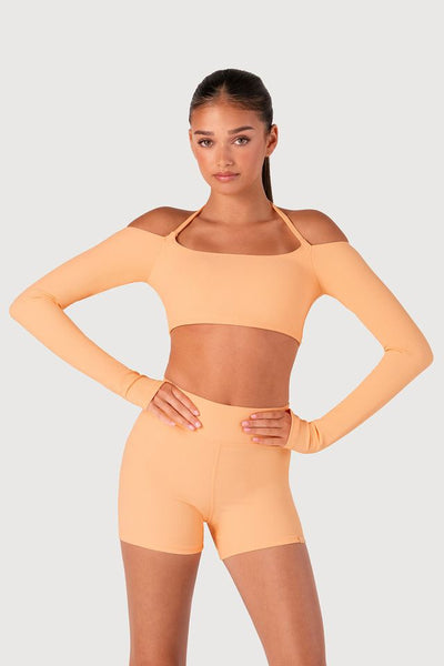 Girls Rib Bolero Crop Top, Orange – BLOCH Dance US