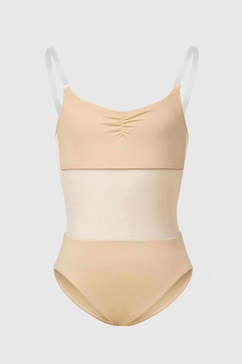 Girls Sunna Mesh Panel Bodysuit, Tan – BLOCH Dance US