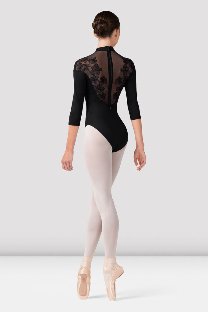 Ladies Calista Floral 3/4 Sleeve Leotard - BLOCH US