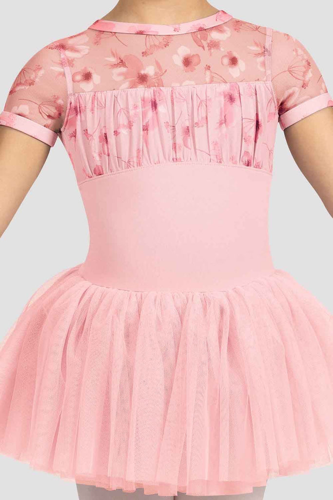 Girls Belle Floral Cap Sleeve Tutu Dress - BLOCH US