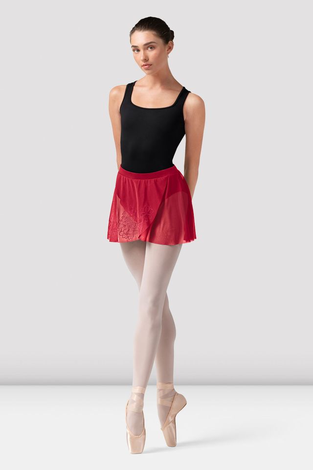Ladies Zoe Floral Mesh Skirt - BLOCH US