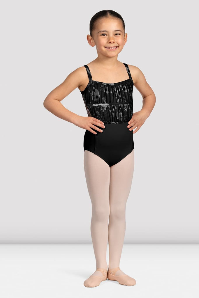 Girls Brooke Floral Mesh Back Leotard - BLOCH US