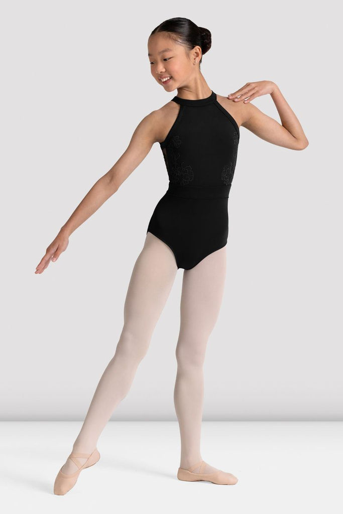 Girls Kiki Floral Halterneck Leotard - BLOCH US