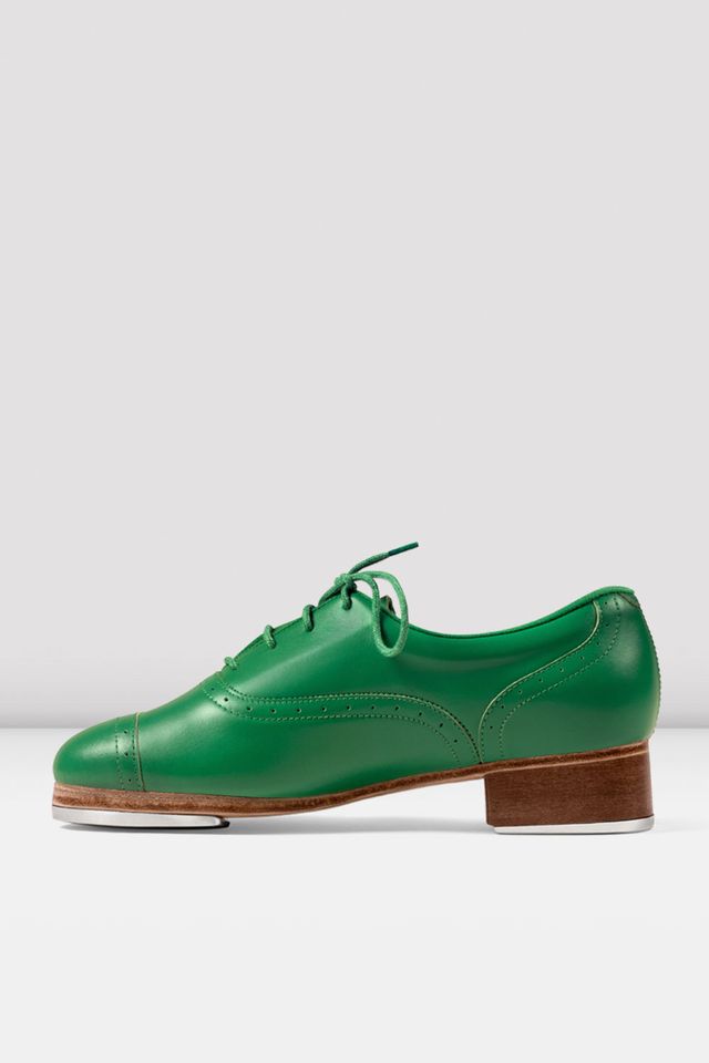 BLOCH Ladies Jason Samuels Smith Smooth Leather Tap Shoes, Emerald Smooth Leather, Size: 4 BLOCH Ladies Jason Samuels Smith Smooth Leather Tap Shoes, Emerald Smooth Leather, Size: 4
