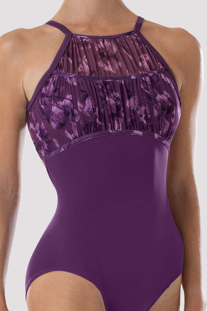 Ladies Rai Floral Halterneck Leotard - BLOCH US