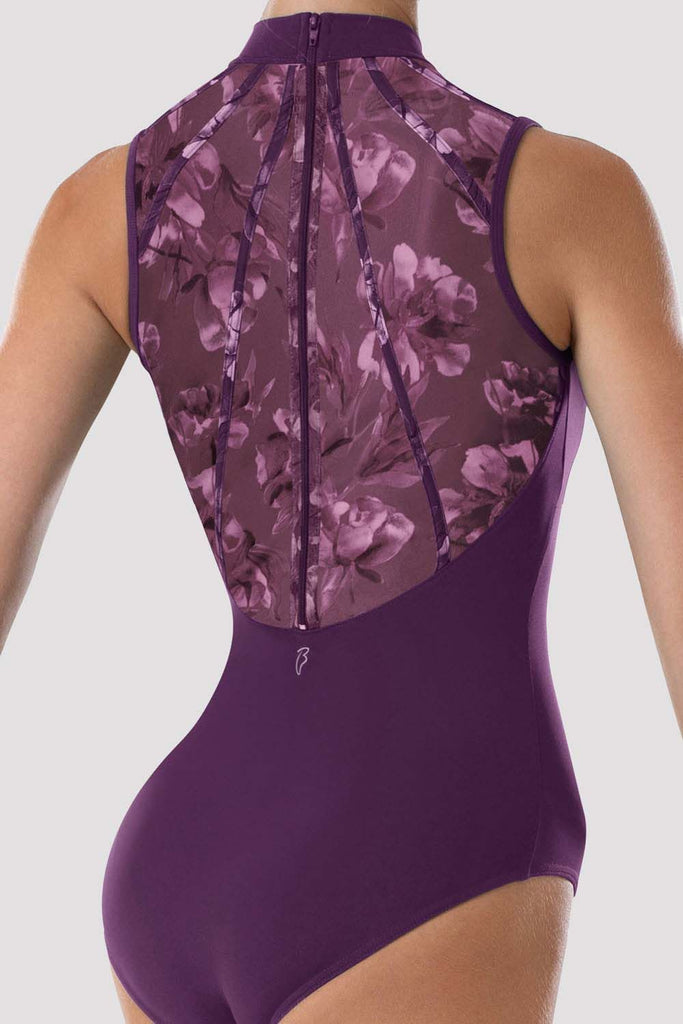 Ladies Lani Floral Zip Back Leotard - BLOCH US