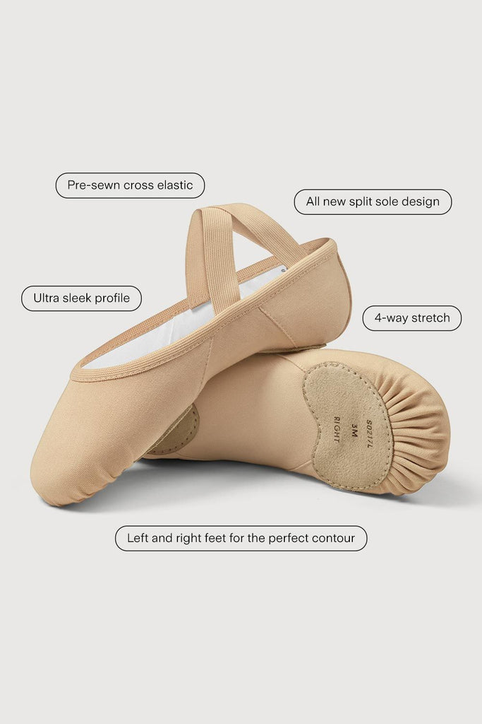 Ladies Elation Canvas Ballet Shoes - BLOCH US