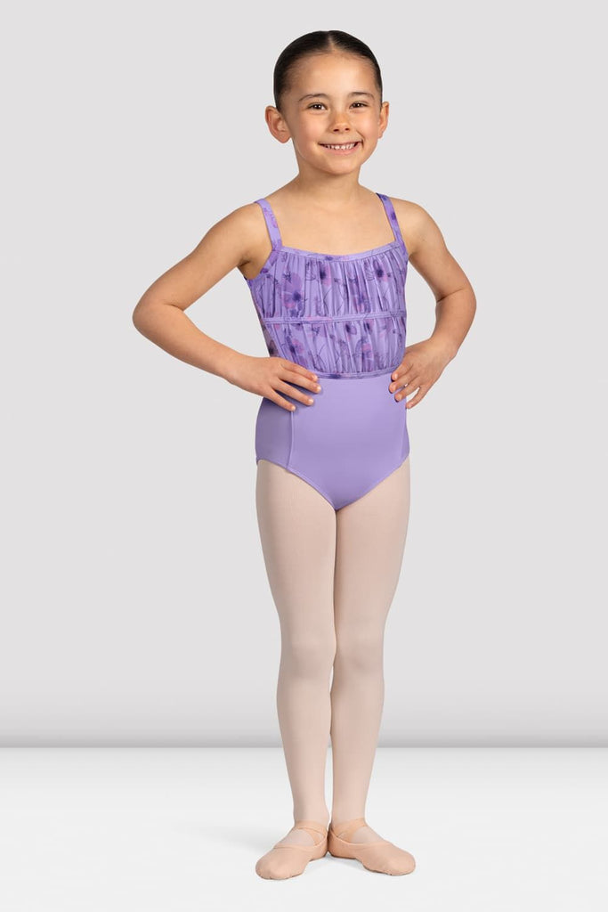 Girls Brooke Floral Mesh Back Leotard - BLOCH US