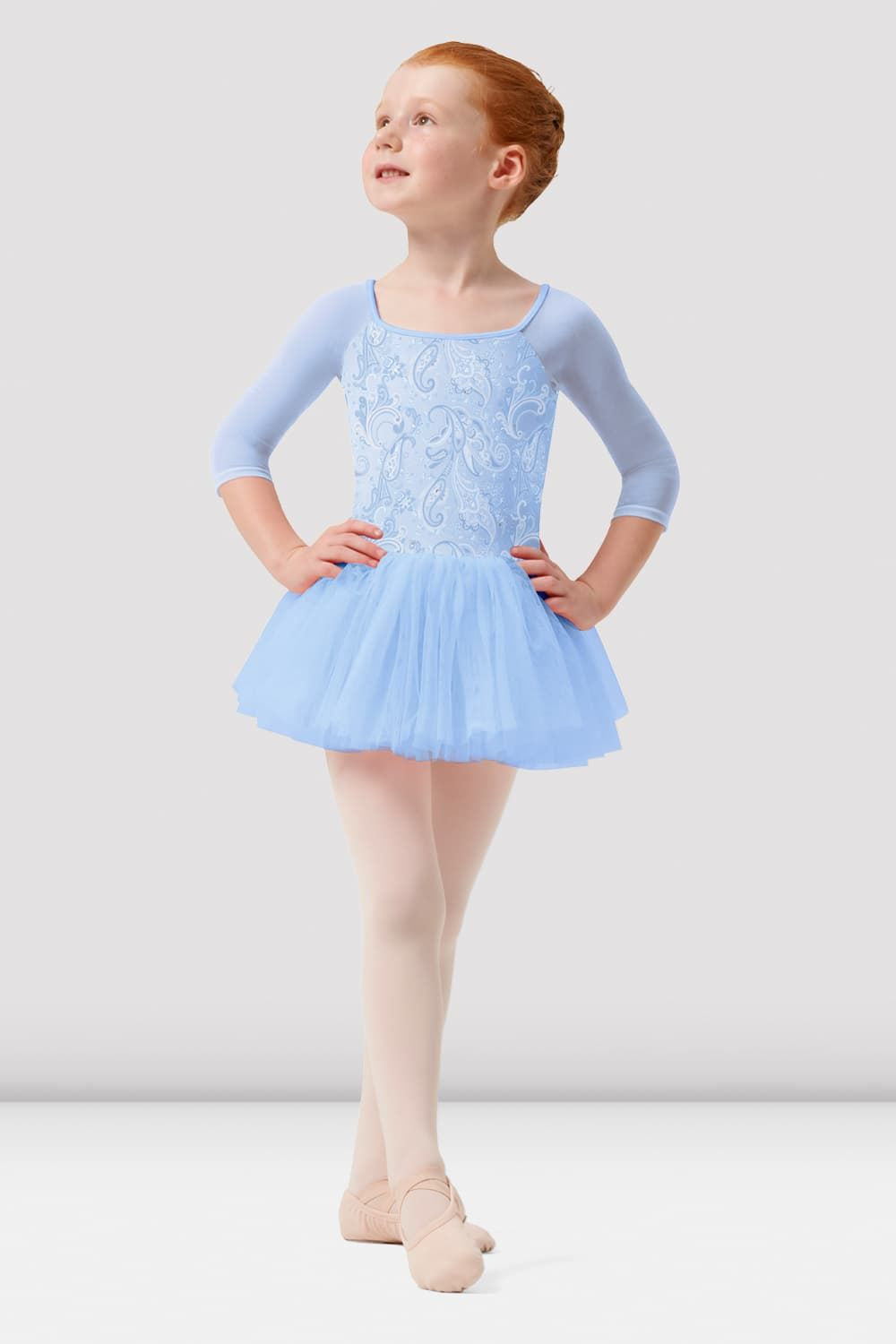 Girls Mirella Paisley 3/4 Sleeve Tutu Dress, Blue – BLOCH Dance US