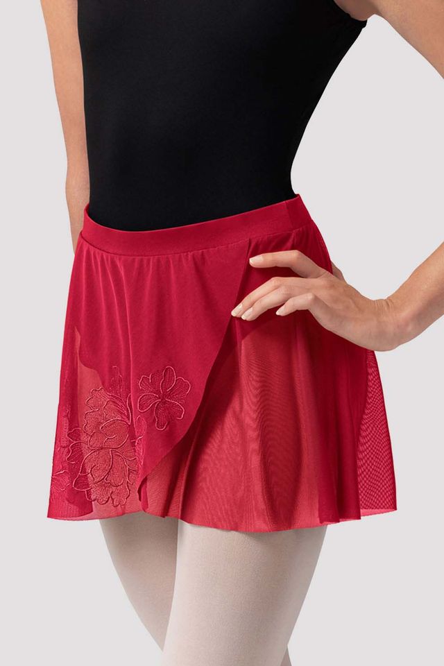 Ladies Zoe Floral Mesh Skirt - BLOCH US