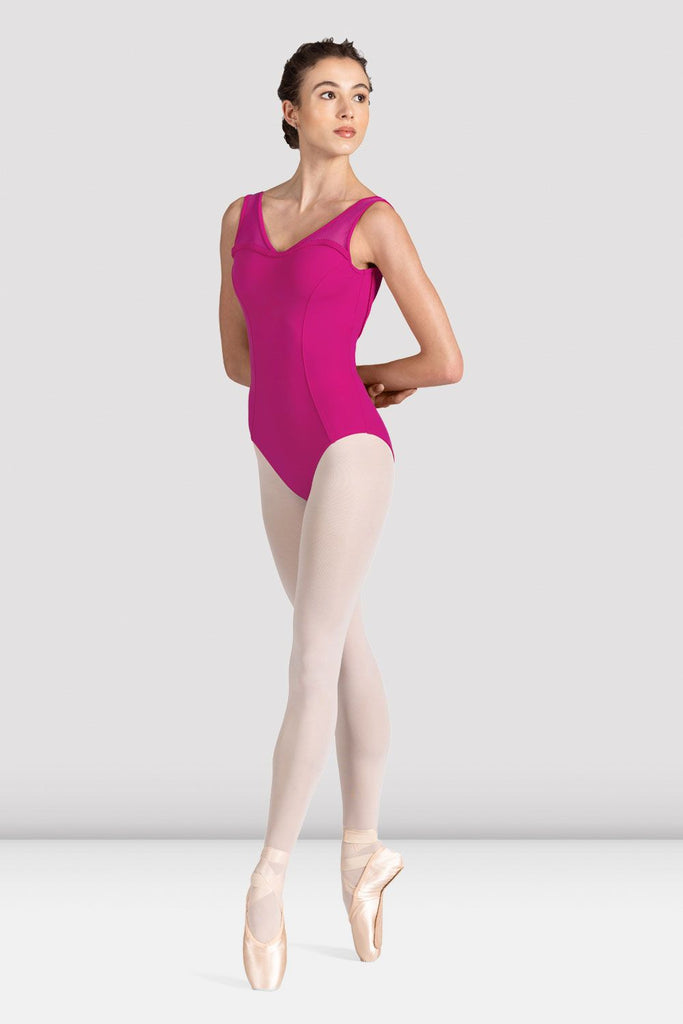 Bloch Mirella Watercolour High Neck Mesh Long Sleeve Bodysuit Adult M1 –  Dance Essentials Inc.