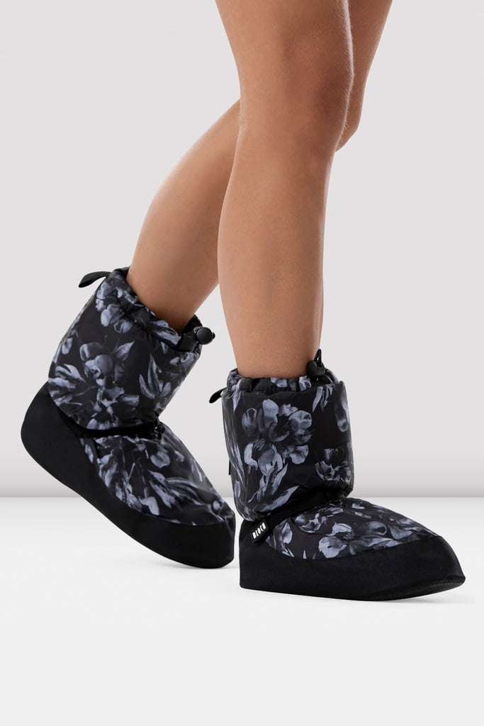 Adult Floral Print Warm Up Booties - BLOCH US