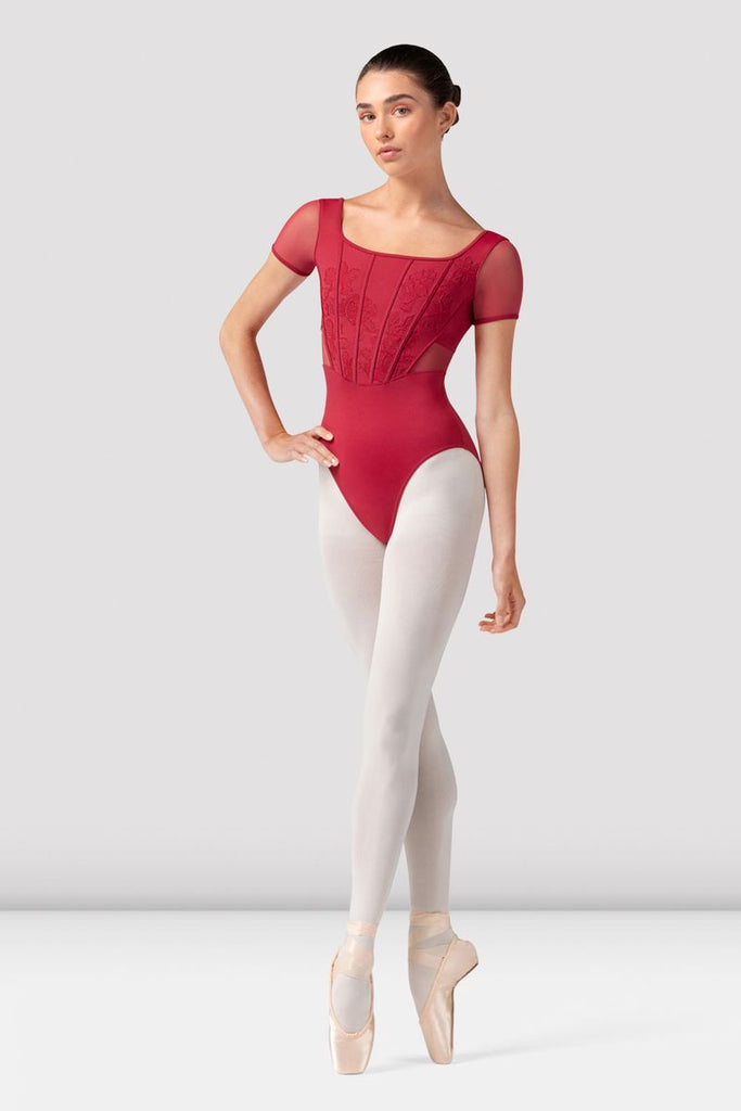 Ladies Olivia Floral Cap Sleeve Leotard - BLOCH US
