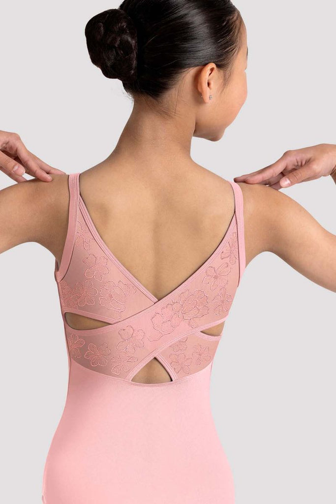 Girls Jazz Floral Cross Back Leotard - BLOCH US