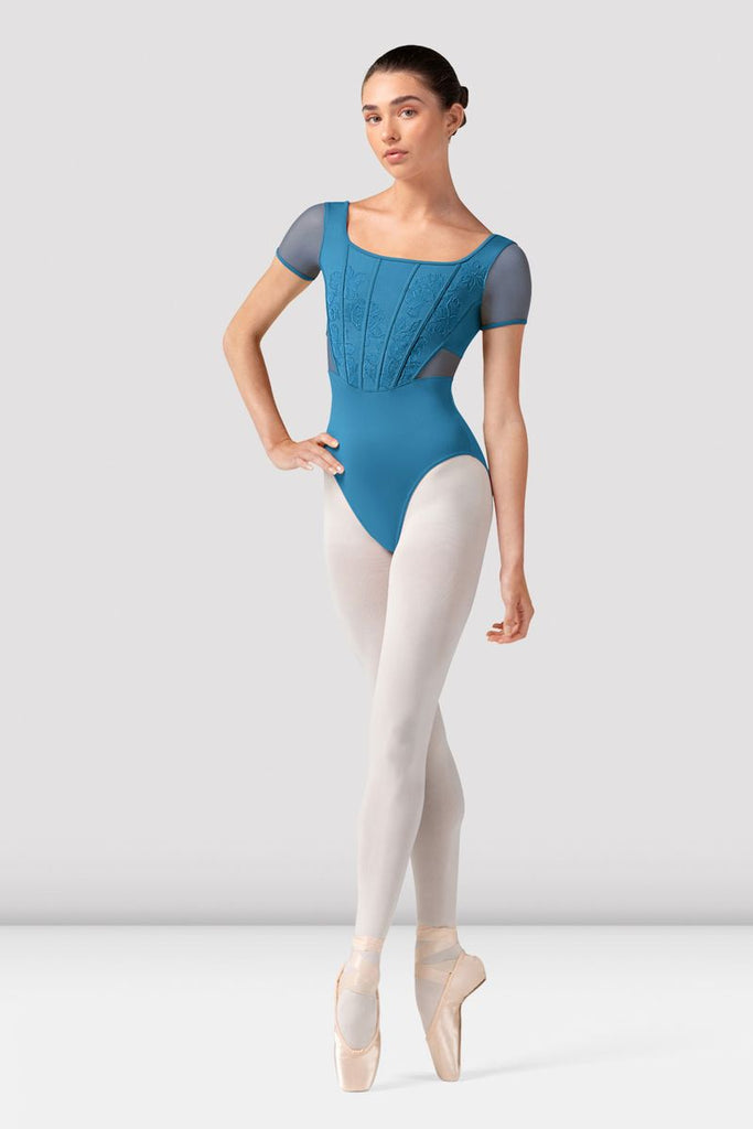 Ladies Olivia Floral Cap Sleeve Leotard - BLOCH US