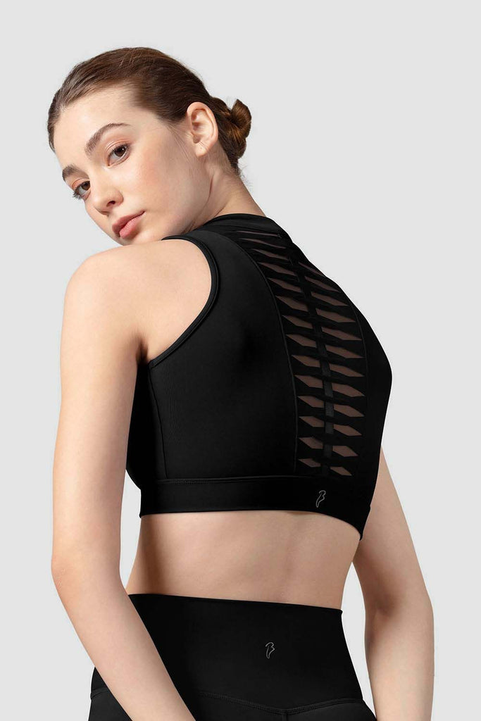 Ladies Alix Zip Front Crop Top - BLOCH US