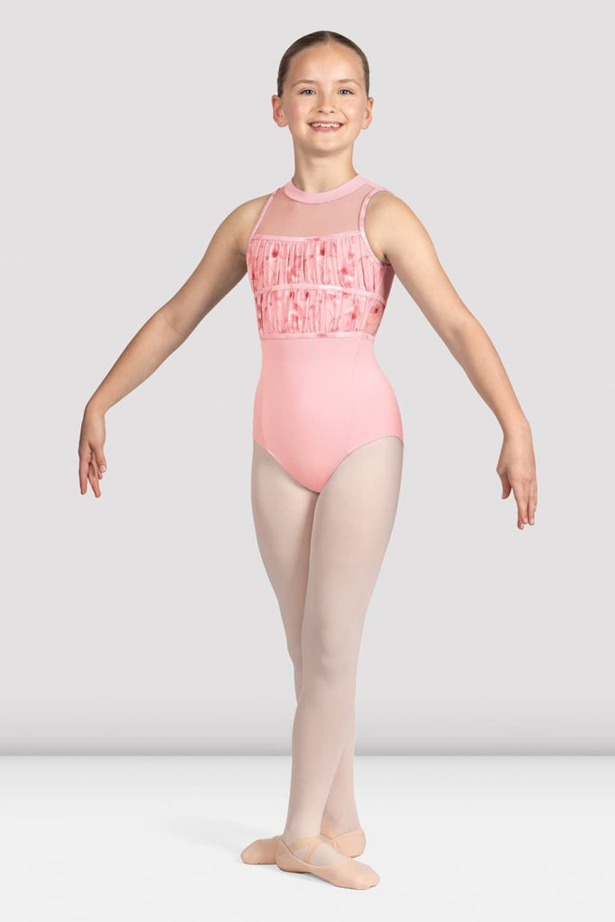 Girls Macie Floral Halterneck Leotard - BLOCH US