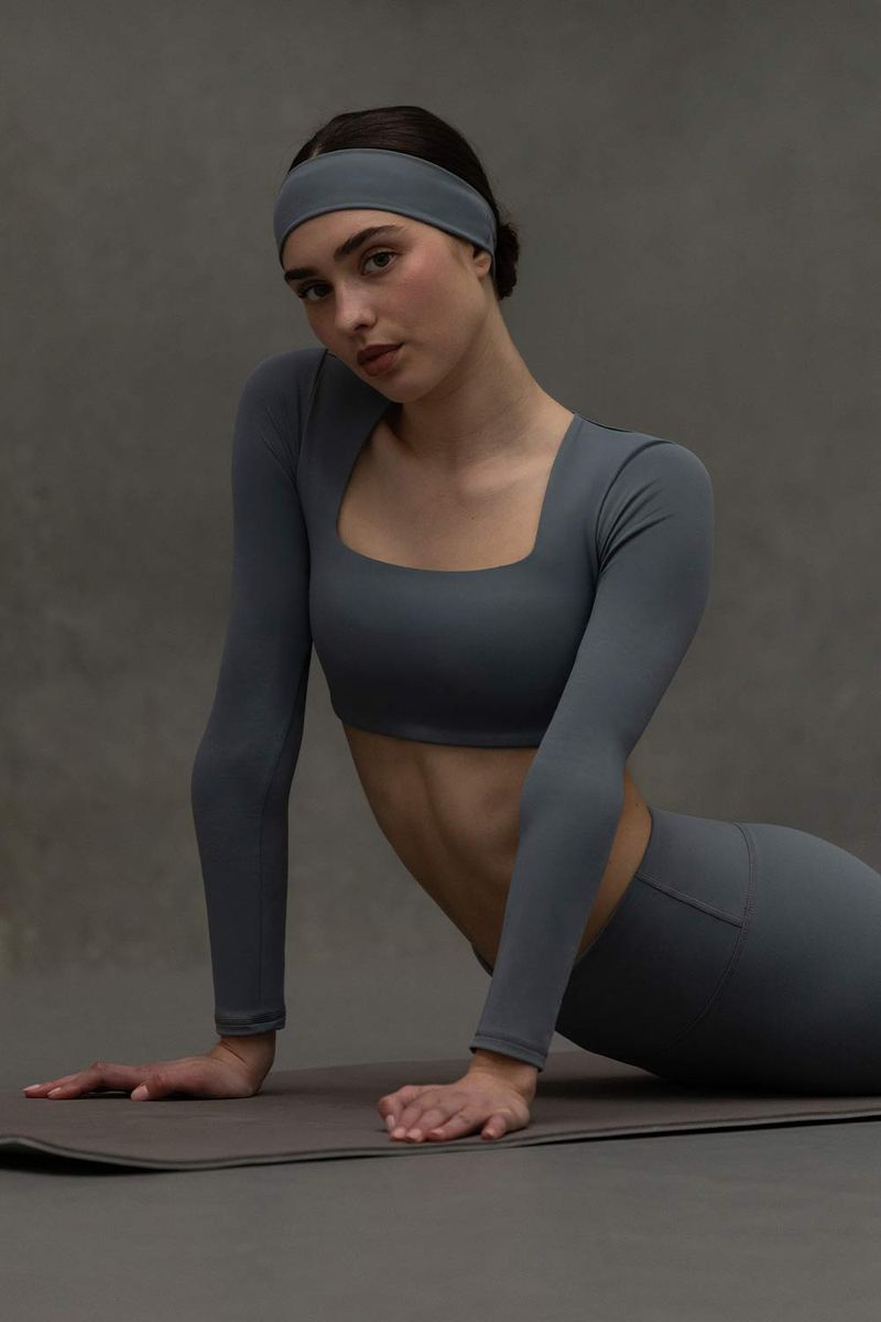 Ladies Active Long Sleeve Crop Top - BLOCH US