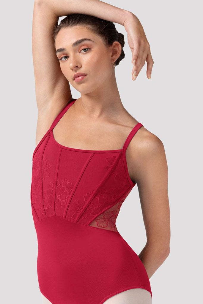 Ladies Mia Floral Mesh Back Leotard - BLOCH US