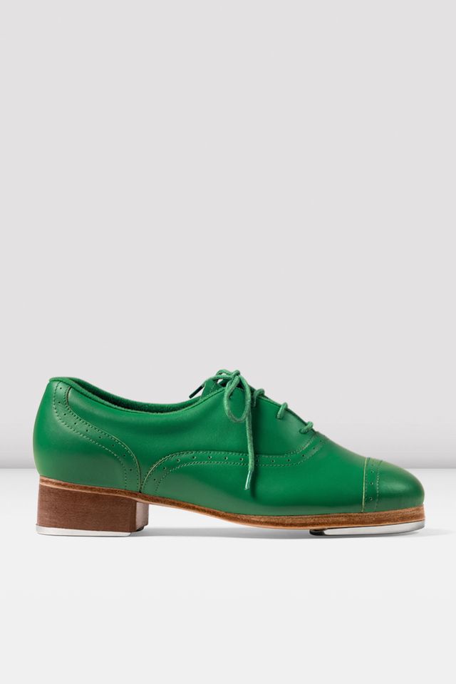 BLOCH Ladies Jason Samuels Smith Smooth Leather Tap Shoes, Emerald Smooth Leather, Size: 4 BLOCH Ladies Jason Samuels Smith Smooth Leather Tap Shoes, Emerald Smooth Leather, Size: 4